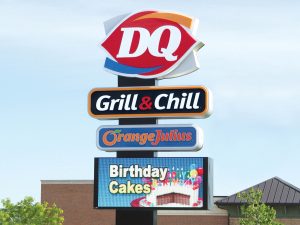 Boulder Business Pole Signs Provide Ultimate Visibility 0092 Dairy Queen Bendsen Sign  Graphics W 19mm 80x176 Bloomington IL 101718 1 300x225